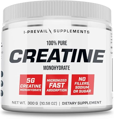 100% puro monohidrato de creatina en polvo micronizado - sin rellenos - sin sodio - sin azúcar  0.18 oz por porción  10.58 oz - 60 porciones