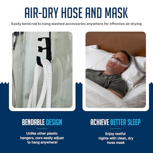 Image of CPAP Cleaning Kit for Hose and Mask, CPAP Hose Cleaning Brush, Collapsible Wash Basin, Hose Hanger, Compatible with Standard and Slimline CPAP Tubing (Hanging Dry Kit)