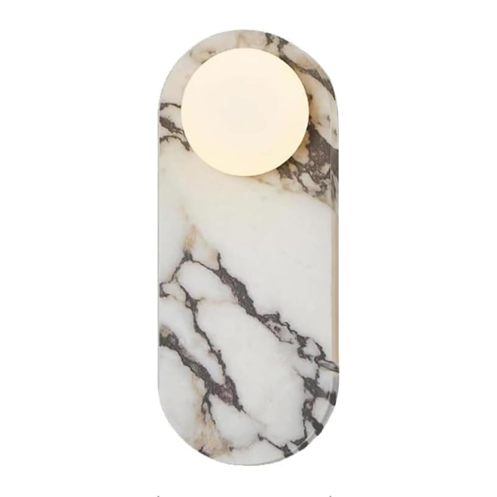 KHUKHU Natural Marble Wall Sconces, 3-Light Alabaster Light, Hardwired Wall Light Fixtures, Modern Wall Mount Wall Lights for Dining Room Stairs Bedroom(30cm)