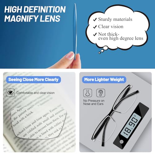 Image of 4 Pack Reading Glasses 2.5 for Women Men Blue Light Blocking Computer Readers Spring Hinge Anti Glare +2.5 1.0 1.25 1.5 1.75 2.0 2.25 2.5 2.75 3.0 3.5 4.0