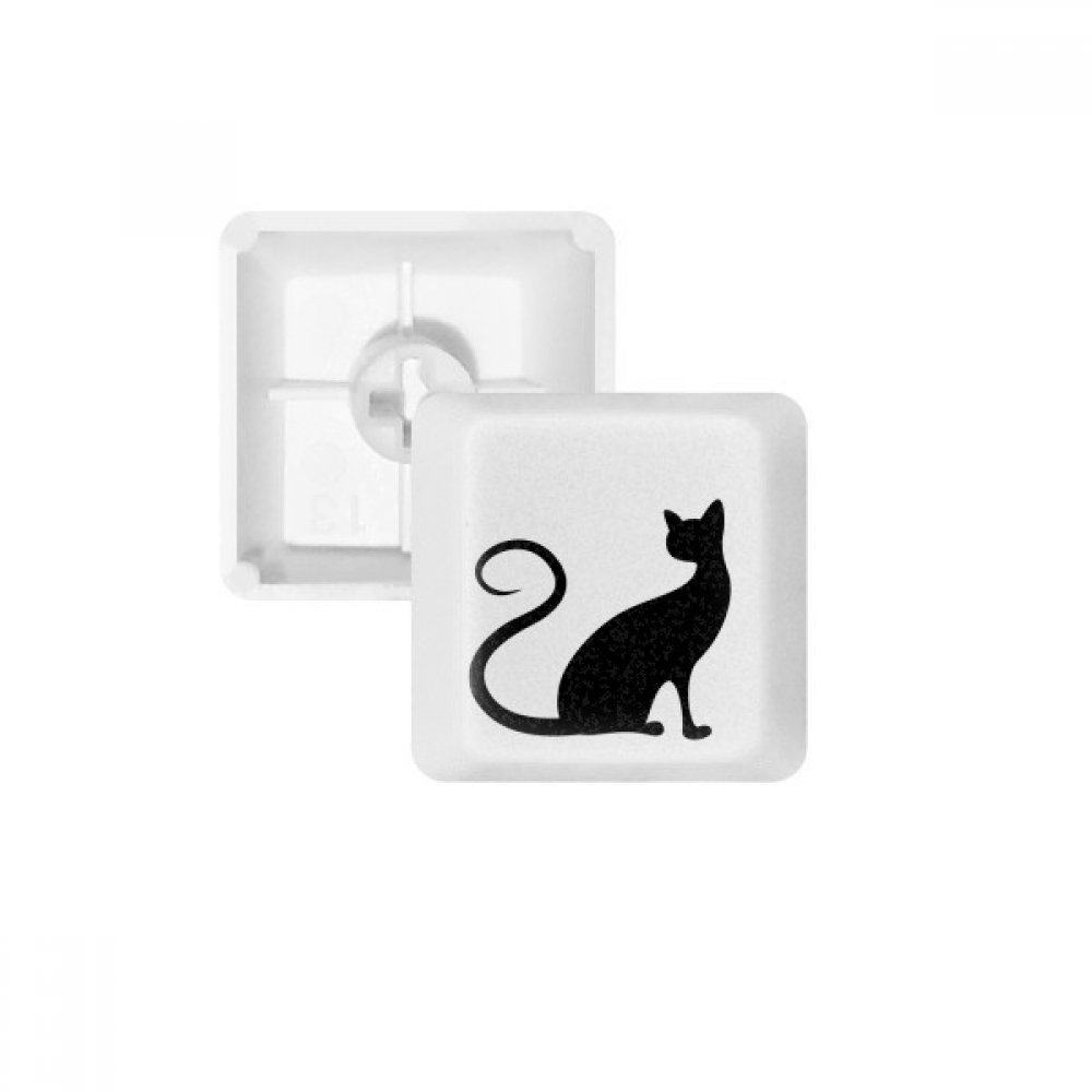 Clavier mécanique PBT design silhouette de chat touches blanches OEM épurées - 4
