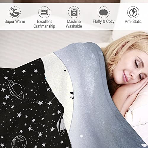 Elephant Throw Blanket for Teen - 50x60 Inches Throw Size - Soft Fluffy Cozy Blankets Gift - Grey Novelty Blanket Throws for Living Room Decorative