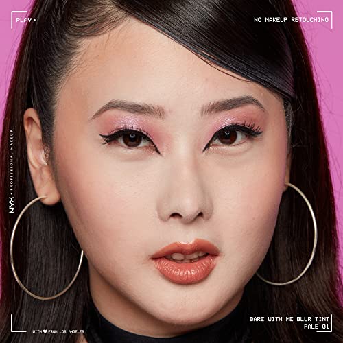 NYX Professional Makeup Fond de Teint Effet Flouté Bare With Me Blur Couvrance Moyenne Fini Naturel Niacinamide Matcha & Glycérine Hydratation Jusqu'A 12H Teinte : Pale 01 - vue 4