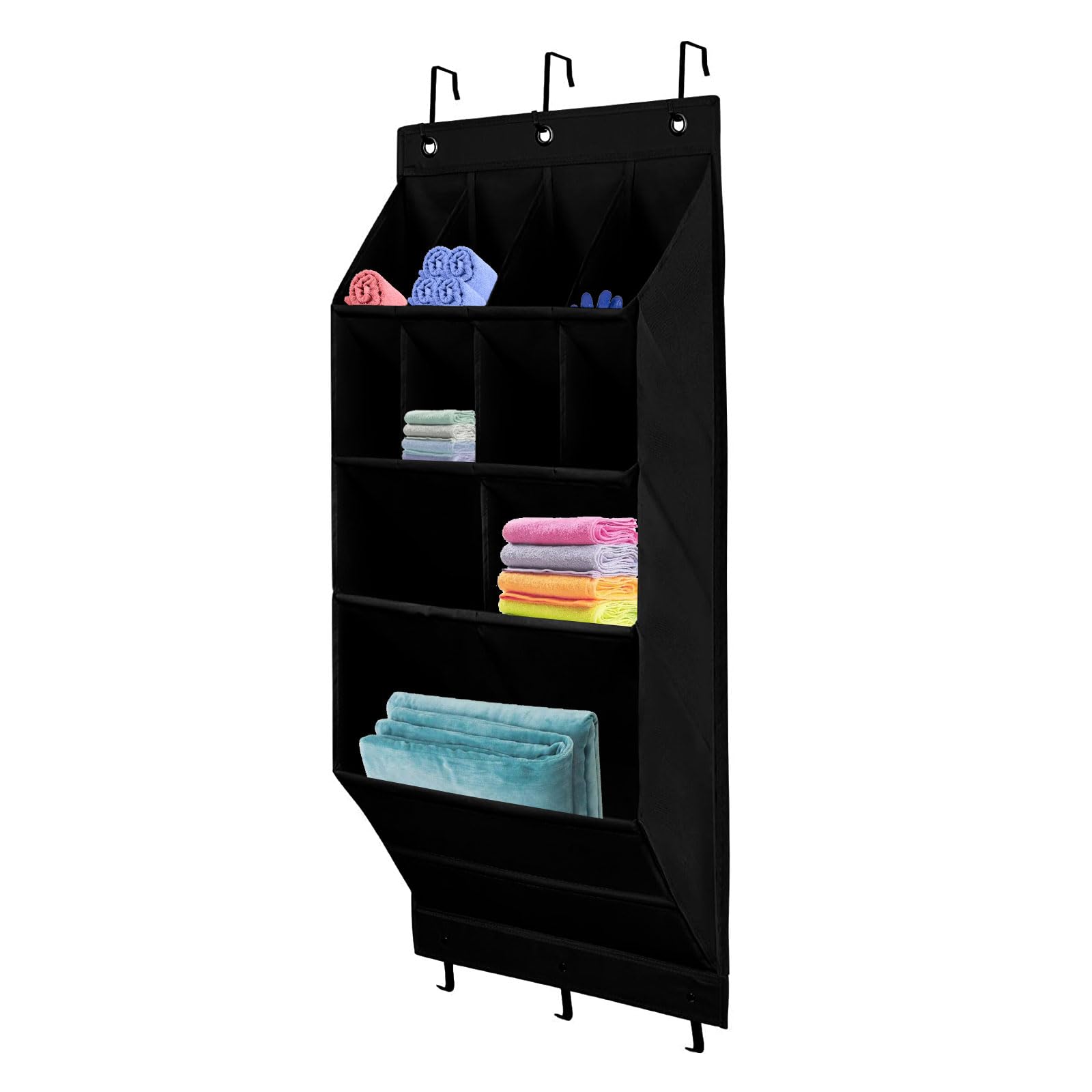 Zapatero para colgar sobre la puerta con 11 bolsillos para ahorrar espacio, almacenamiento para dormitorios y armarios estrechos, perfecto para botas, juguetes, botellas de agua, 1 paquete