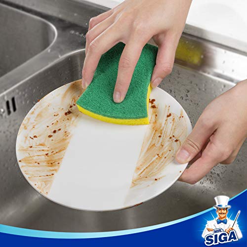 MR.SIGA Heavy Duty Cellulose Scrub Sponge, Dual-Sided Dishwashing Sponge for Kitchen, 12 Pack by MR.SIGA - Image 8