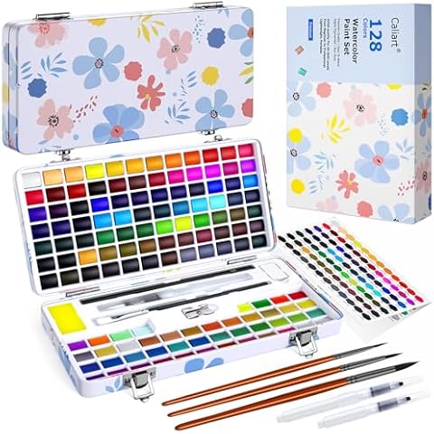 Caliart 128 Colors Watercolor Set Cover