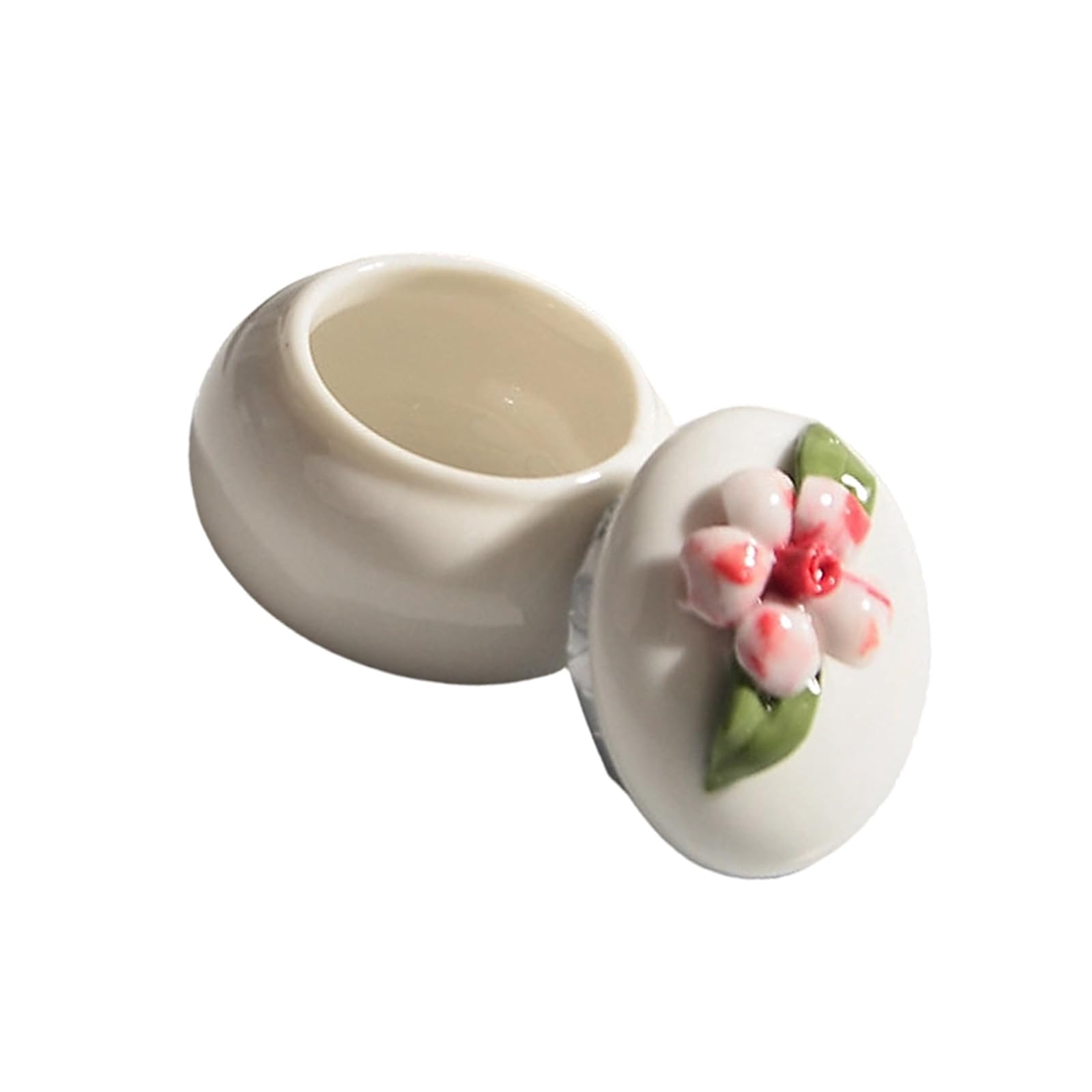 ZEPFJHE Styles 35ml Ceramic Tea Canister with Artistic Hand Painted Detail Storage Jar Wedding Candy Box Tea Conservation Jar Blossomy Can
