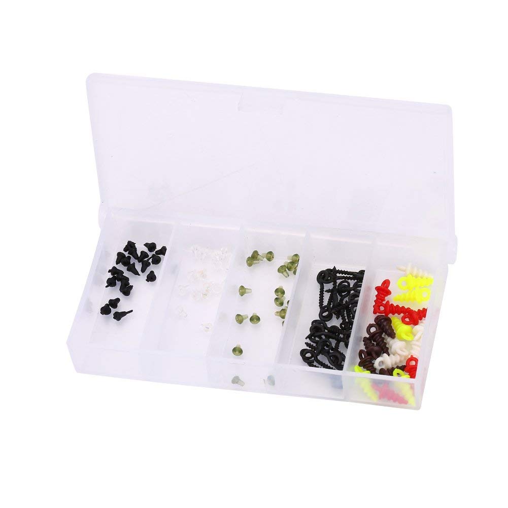 VGEBY Boilie Stopper Schraube, 100Pcs Anglen Haken Stopper Kunststoff Perlen Haken Stöpsel Andere Angelgeräte Und Zubehör