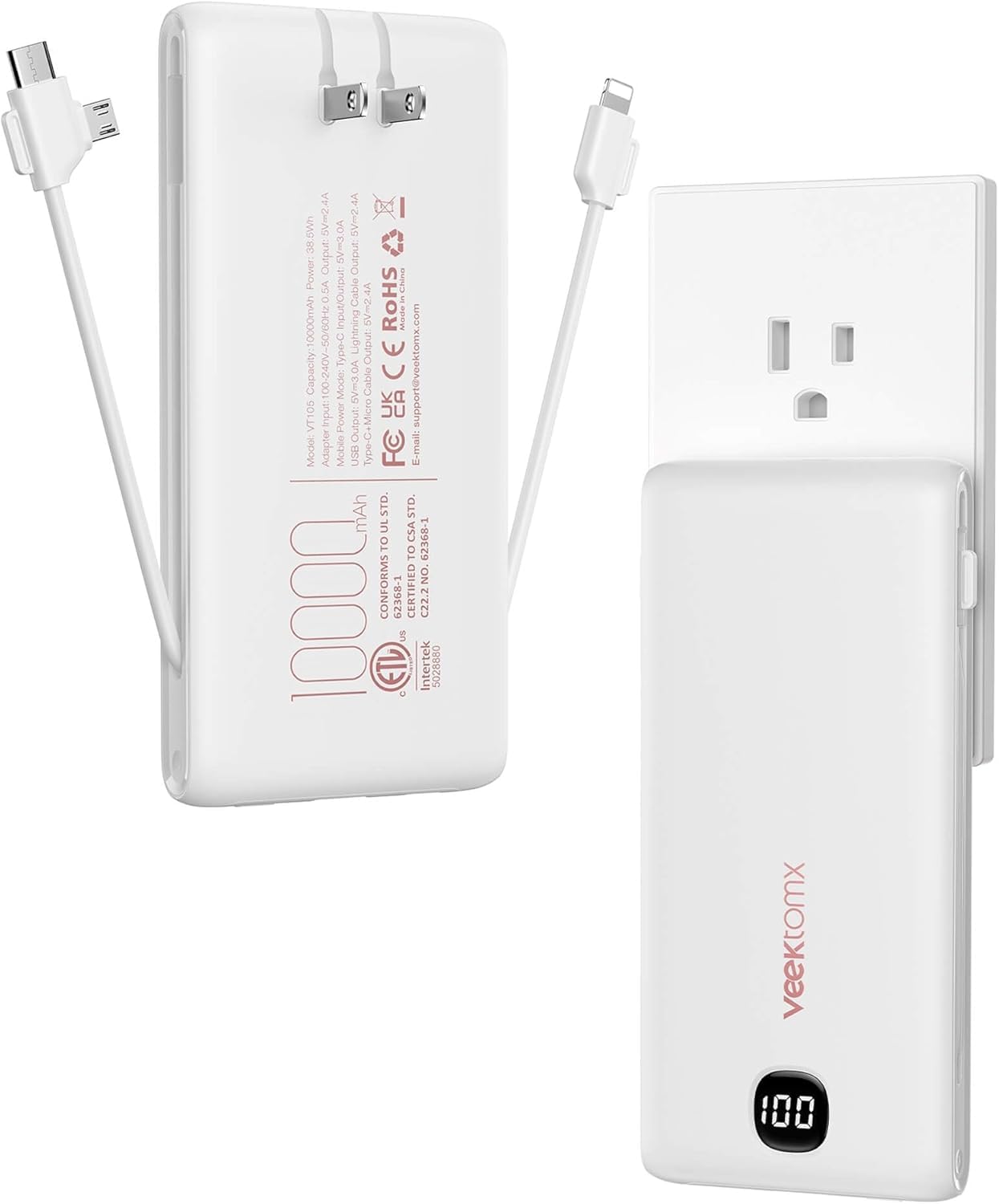 VEEKTOMX 10000mAh Power Bank