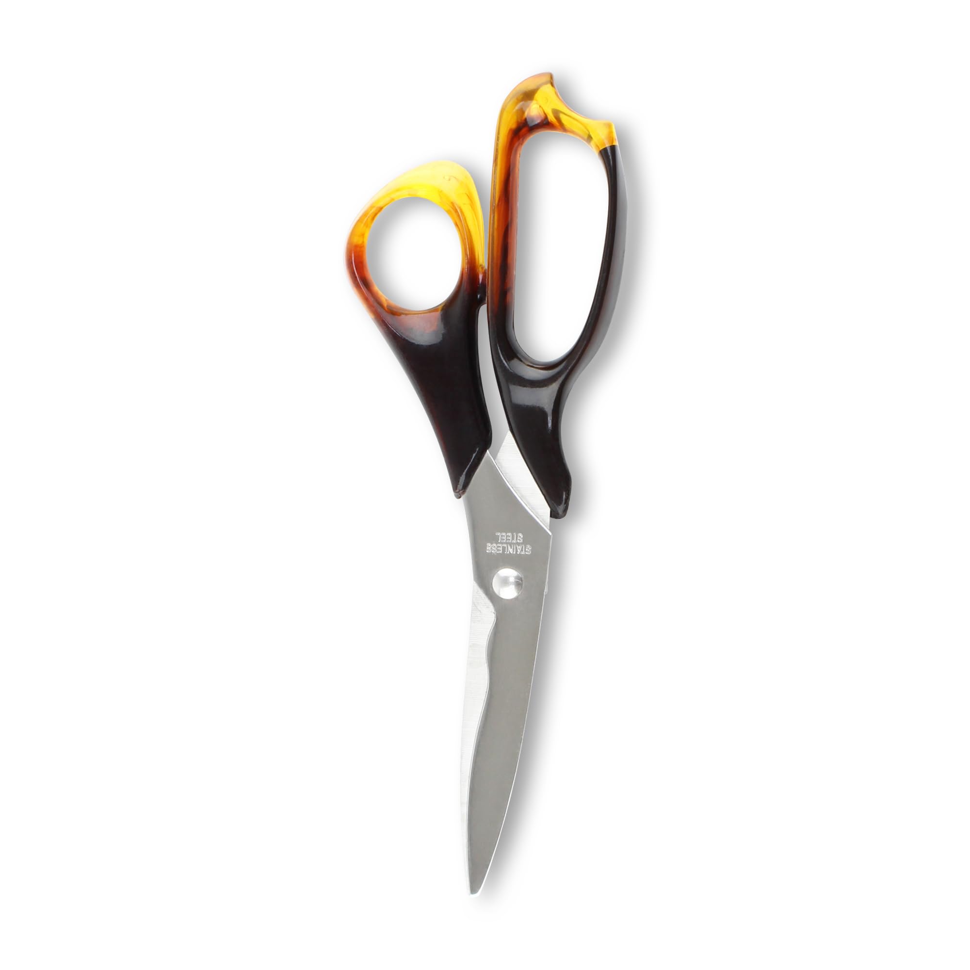 Rockingham Forge Sister Large Kitchen Scissors 20cm Stainless Steel Blade - Tortoise Shell Effect Handle – Home Essentials, Sharp Kitchen Shears for Cooking, Poultry & Meat