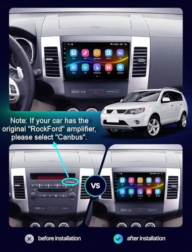 Autoradio Carplay Mitsubishi Outlander 2006-2012 con Android Auto inalámbrico y Bluetooth 2