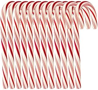 Candy Cane Peppermint Flavored | 144 Pieces Individually Wrapped | Free Creative Idea Booklet Included. (144Pcs Red & White)