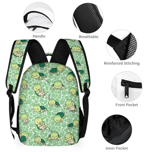 Sea Turtle Backpack with Lunch Box & Pencil Case for Kids Girls Boys School, 16 Inch Cute Sea Turtle Bookbag, School Backpack for Students Children, Lightweight, Large Capacity3