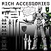 KAMOVNY (Assembly Completed) T13 2PCS Action Figure Set,Multi-Joint Movable T13 with Gestures and Weapons，Essential Desktop Ornaments and Collectibles for Game Enthusiasts (Black Green and Black Red)