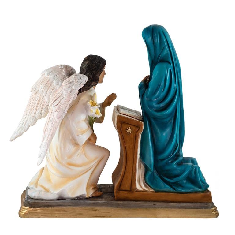 Figurine Annonciation de la Vierge DRW en résine 30 cm cadeau de baptême idéal