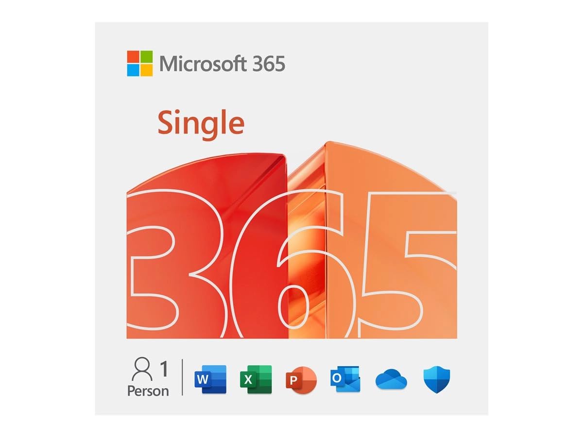 Microsoft 365 Single - Abonnement-Lizenz (1 Jahr) - 1 Benutzer, bis zu 5 Geräte