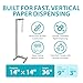 Metcrafted Vertical Paper Roll Dispenser and Cutter (R996) - USA Made Vertical Paper Cutter Heavy Duty - Fits Rolls up to 36” Wide Roll Kraft, Butcher, Gift Wrapper & More