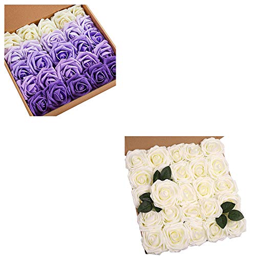 N&t nieting artificial flowers, 25pcs fake flowers …
