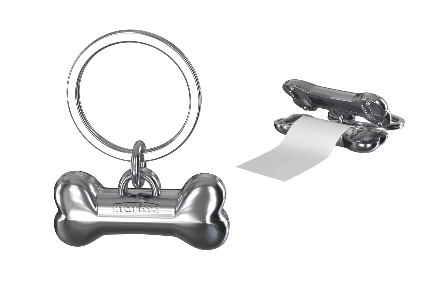 matissa® PawCharm Bark - Médaille personnalisée pour chien Porte-clés personnalisé - Plaque signalétique personnalisée avec compartiment caché