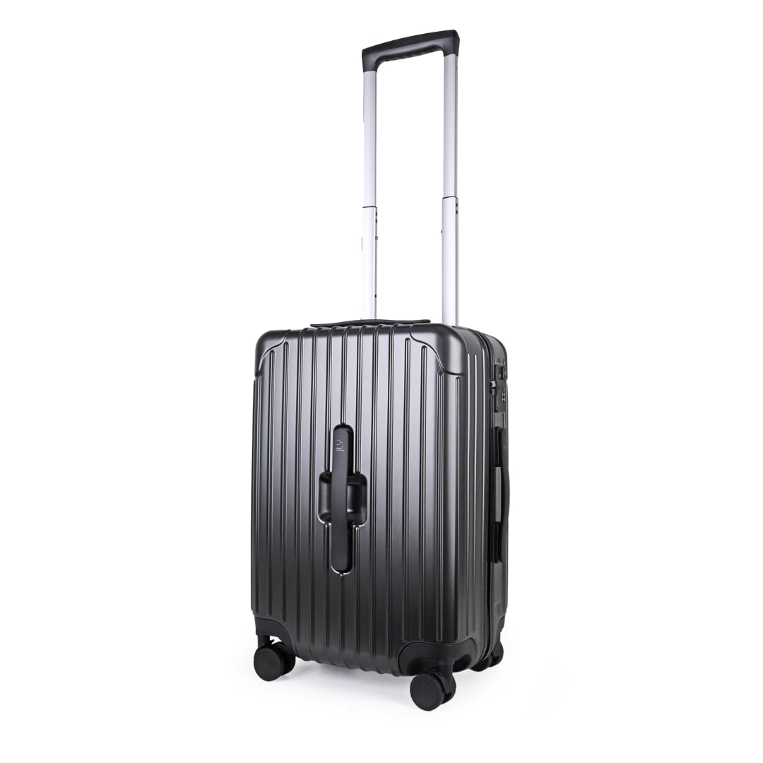 JLY Valigia Leggera Rigida con Ruote Girevoli a 360°, Chiusura TSA e Porta Bevande Integrata – Perfetta per Viaggi e Business