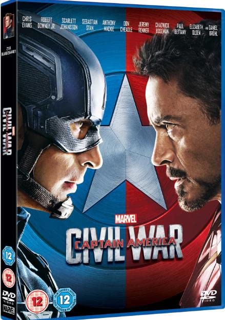 Captain America: Civil War (2016) - Region 2 DVD -Chris Evans, Robert Downey Jr, Scarlett Johansson. As pictured on Amazon.