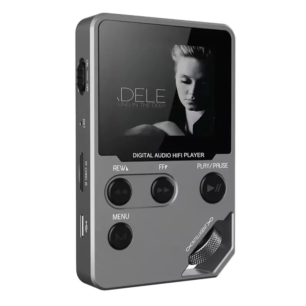 Reproductor de MP3 Bluetooth C5 de 8 GB Sin Pérdidas, Cuerpo de Aleación de Zinc, Controles Giratorios, Conexión Inalámbrica, Grabadora de Voz.