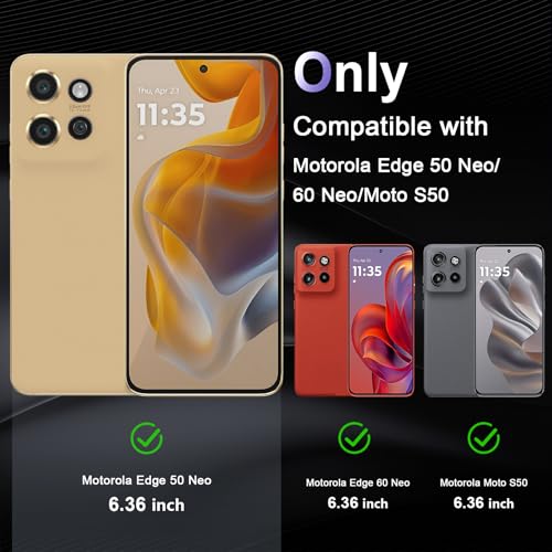 Image of Case for Motorola Edge 50 Neo, Military Grade Drop Protection Phone Case, Yellowing Resistant, Anti-Scratch Hard PC Back, Shockproof Hard Ultra-Thin Protective Cover, Clear