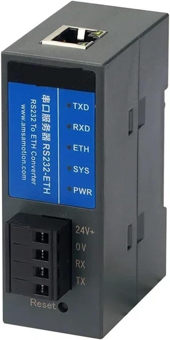 1pcs RS232 to Ethernet Port Serial Server Modbus Gateway RTU to TCP Protocol Communication Module RS232 Signal to TCP/IP