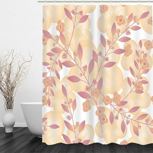 Rideau de douche rose marron de qualité supérieure en polyester
