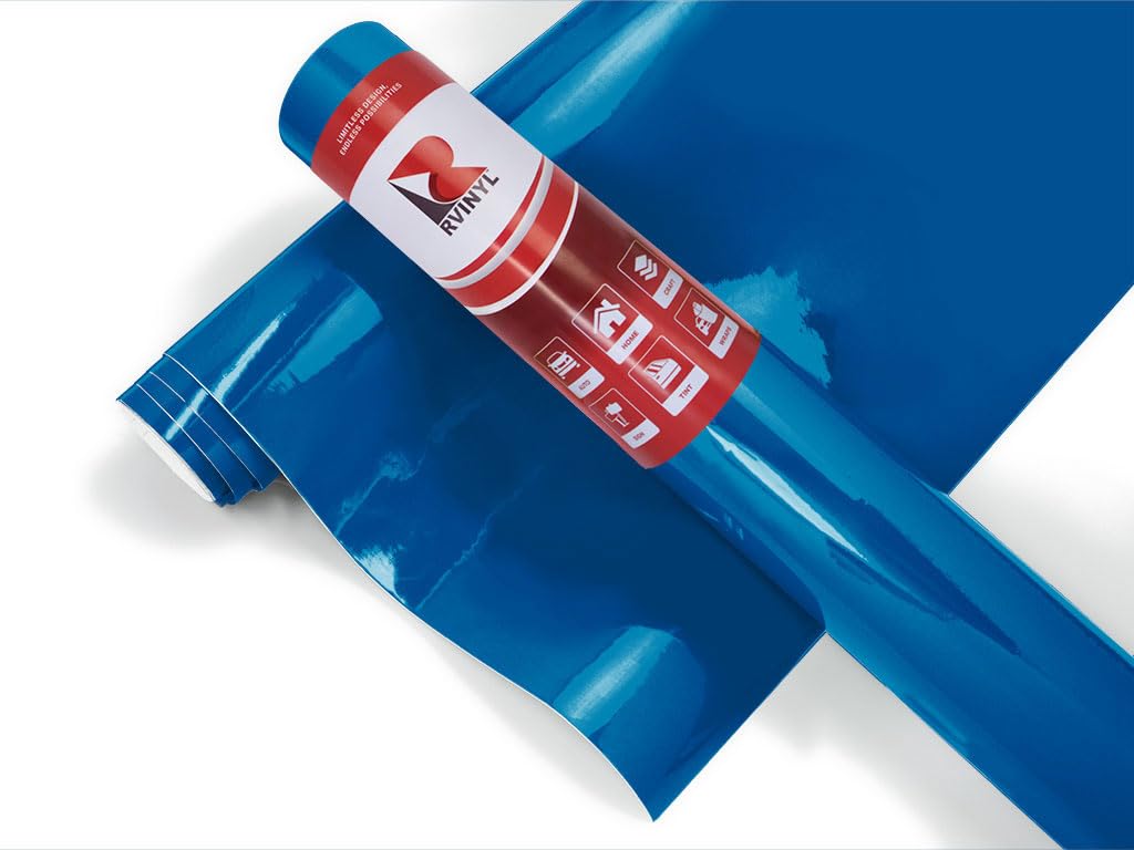 ORACAL 8300 Series Transparent Calendered Film in Traffic Blue 057-12" x 10ft - Gloss Finish Tinted Vinyl Sheet Roll for Signage, Graphics and Vehicles
