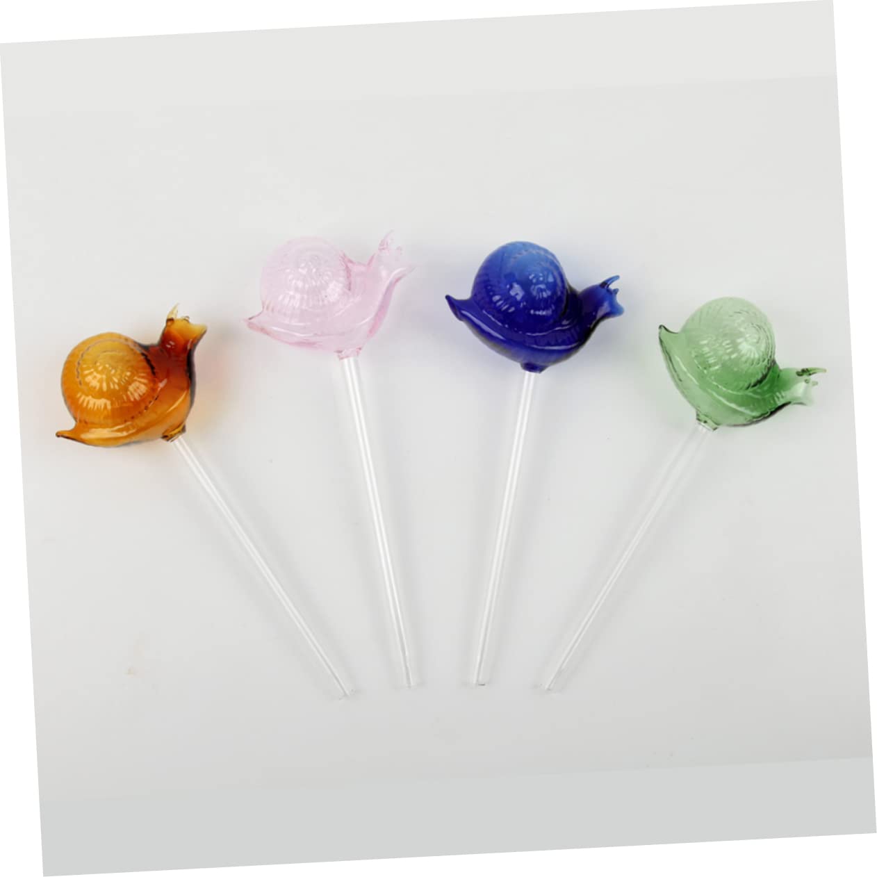 balacoo 1Pc Glass Automatic Watering Device Snail Shape Drip Sprinkler for Plants Colorful Random Design Irrigation for Flowerpots