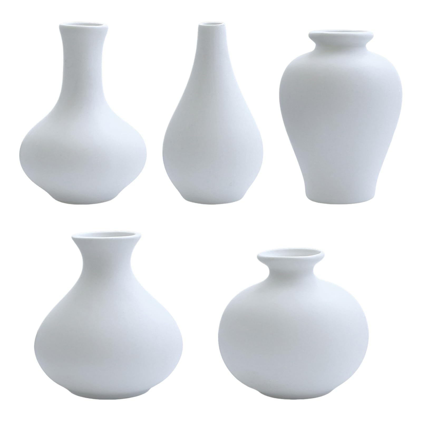 Blumenvasen aus Keramik, moderner Blumenhalter, Behälter, Zuhause, Büro, Tisch, Tafelaufsatz, dekorative Blumenvase, 5-teiliges Set, Schwarz / Weiß