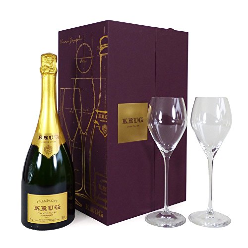 Krug Grande Cuvee Champagne Set con dos copas