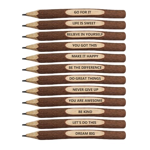Lápices de Madera Naturales 12 Pack Inspiracional
