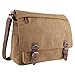 Price comparison product image AIZBO Men's Canvas Shoulder Messenger Bag, Crossbody Day Bag 15 Inches Laptop Bag Satchel Bag for work(Brown)