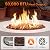 ECOTOUGE Round Gas Fire Pit, 30 Inch Outdoor Propane Firepit Table, Steel Fire Table w/50,000 BTU Auto-Ignition, Weather-Resistant Pit Cover, Lava Rocks, No Tank Holder, White