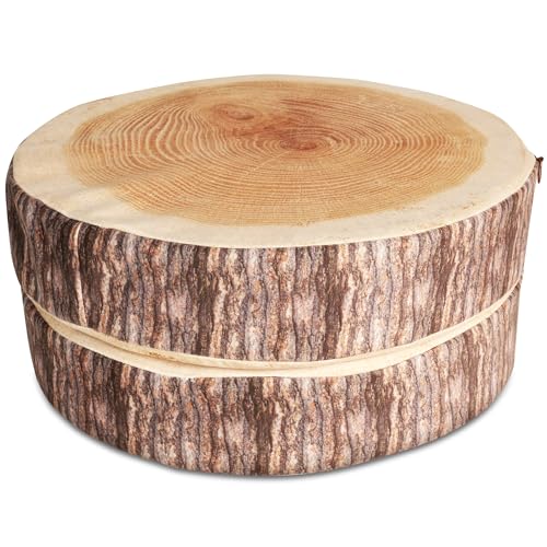 PATHFINDER PANDAS 2 PCS Wood Log Pillow - Realistic 3D
