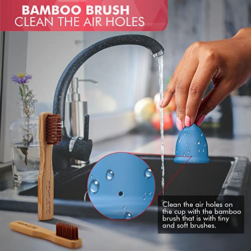 Coupe menstruelle lot de 2 avec stérilisateur et brosse bambou