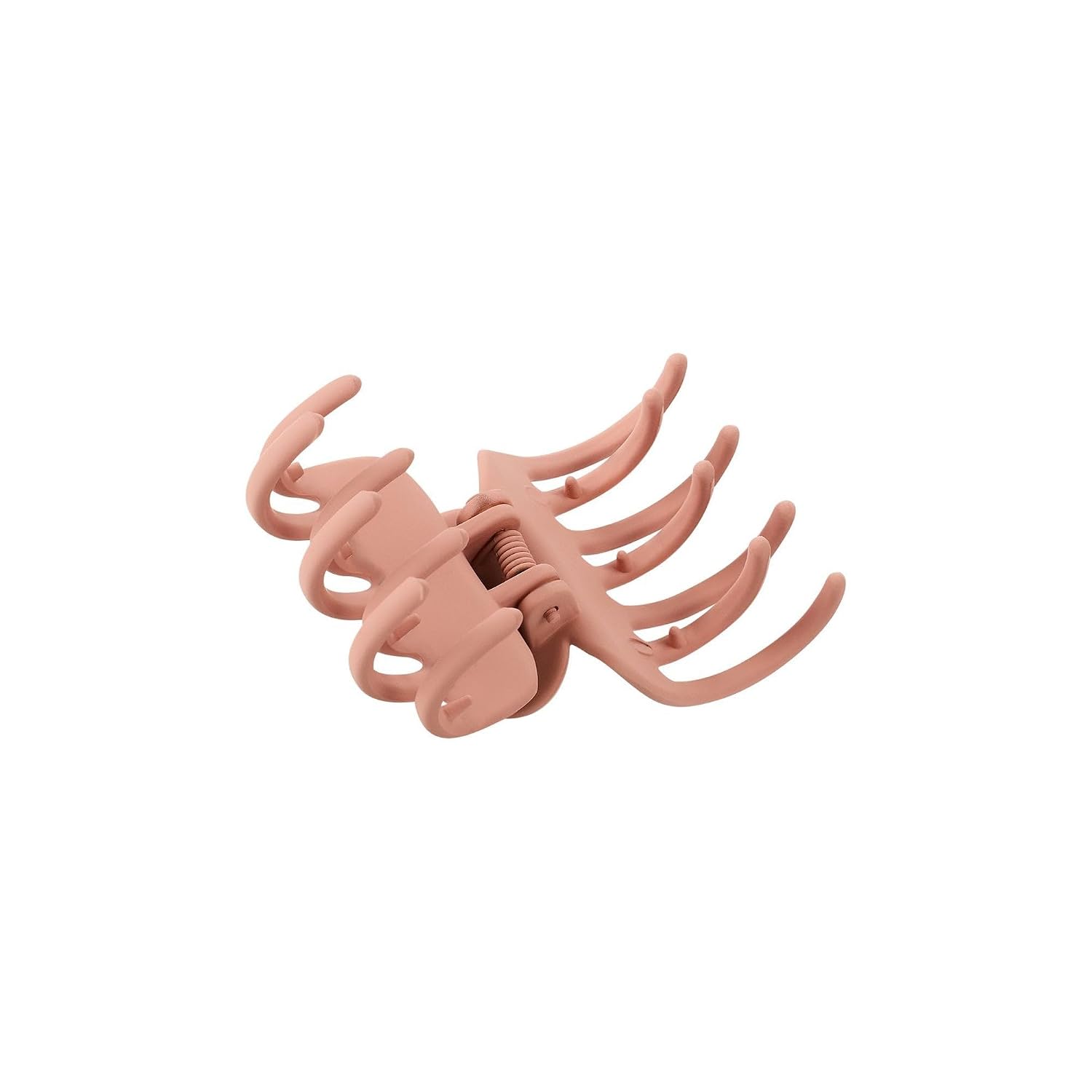 Everyday Chic Matte Hair Claw, 4.1 Inch, 8 Pack, Matte Finish, Nonslip, Rectangular Design, Black Beige Gray, All Hair Types, Lightweight, Durable, Polystyrene (PS) | RUBY VIBE CO