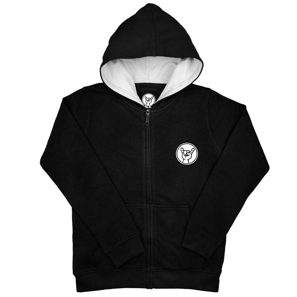 Metal Kids Heavysaurus (Rock 'n Rarr) - Kinder Kapuzenjacke, Schwarz, Größen von 92 bis 116 (2 bis 7 Jahre), offizielles Band-Merch