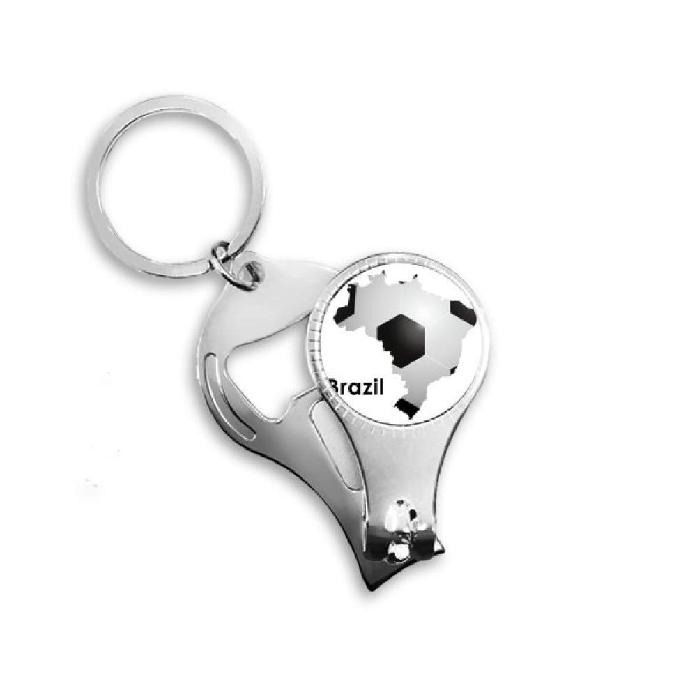 Pince à ongles Brésil football en acier pour manucure précise
