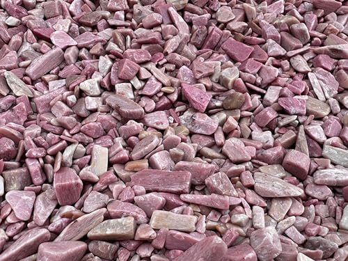 Image of GAF TREASURES 2 oz Lot Natural Semi Tumbled Gemstone Chips, Crushed Mini Crystals, Undrilled Crystal Chips (Pink Opal)