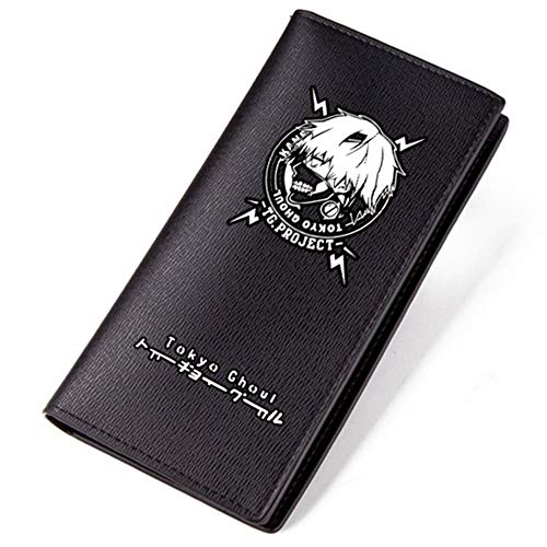 Siawasey Anime Tokyo Ghoul Printing Men PU Leather Coin Purse Case Wallet Passport ID Card Holder (Tokyo Ghoul-Long1)