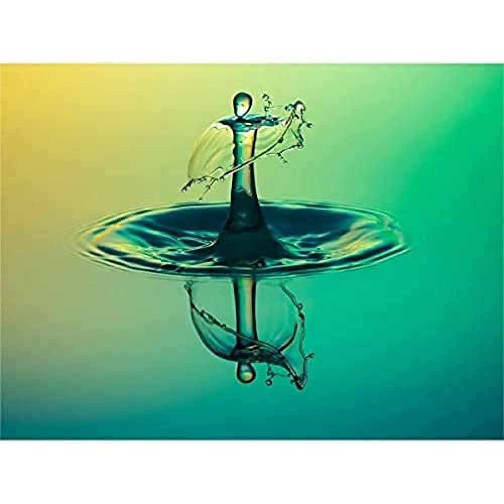 Wassertropfen-Kunstdruck, Grün