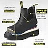 Men's & Women's Lightweight Waterproof Work Boots - Steel Toe Cap Safety Trainers - Breathable Construction - Industrial Chef Boots #1