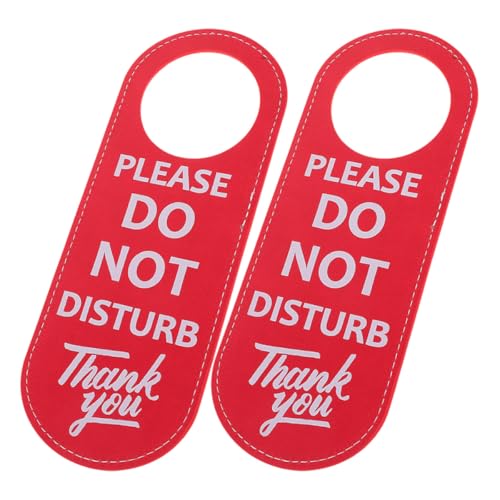 Abaodam Panneau de Porte Ne Pas Déranger Rouge Double Face PU Lot de 2 pour Chambre d'Hôtel et Bureau Design Accrocheur et Finition Solide