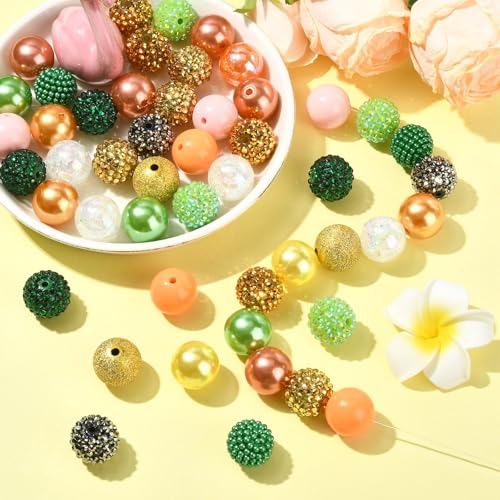 Perles en acrylique 20 mm légères et résistantes pour fabriquer des boucles d'oreilles volumineuses