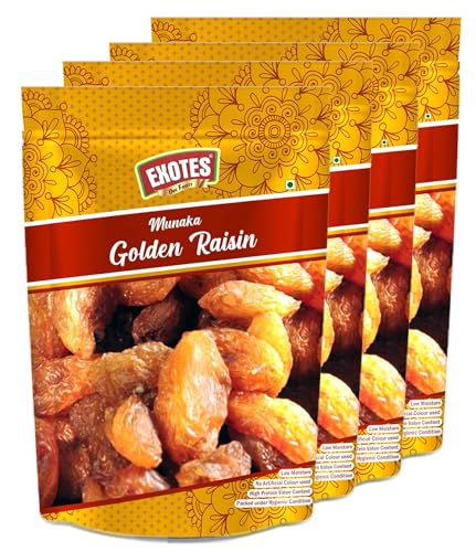 EXOTES, Golden Raisin Munakka Pouch gPack of 4x250s, Natural, 1000 gram (B08HKTBGDZ) Amazon Price History, Amazon Price Tracker