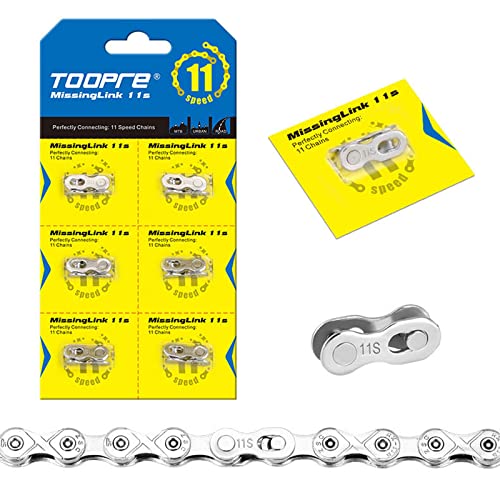 JFOYH 6 Pairs 11 Speed Bike Chain Quick Links Reusable Bicycle Chain Connectors for Most 11 Speed Chains Easy Installation Silver