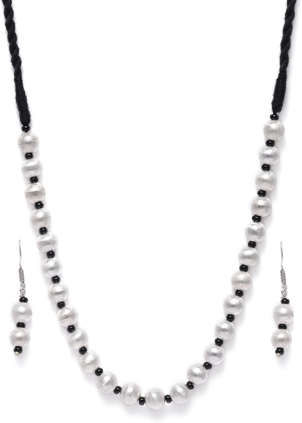 Binnis wardrobe Dual toned hand made textured choker Jewellery set